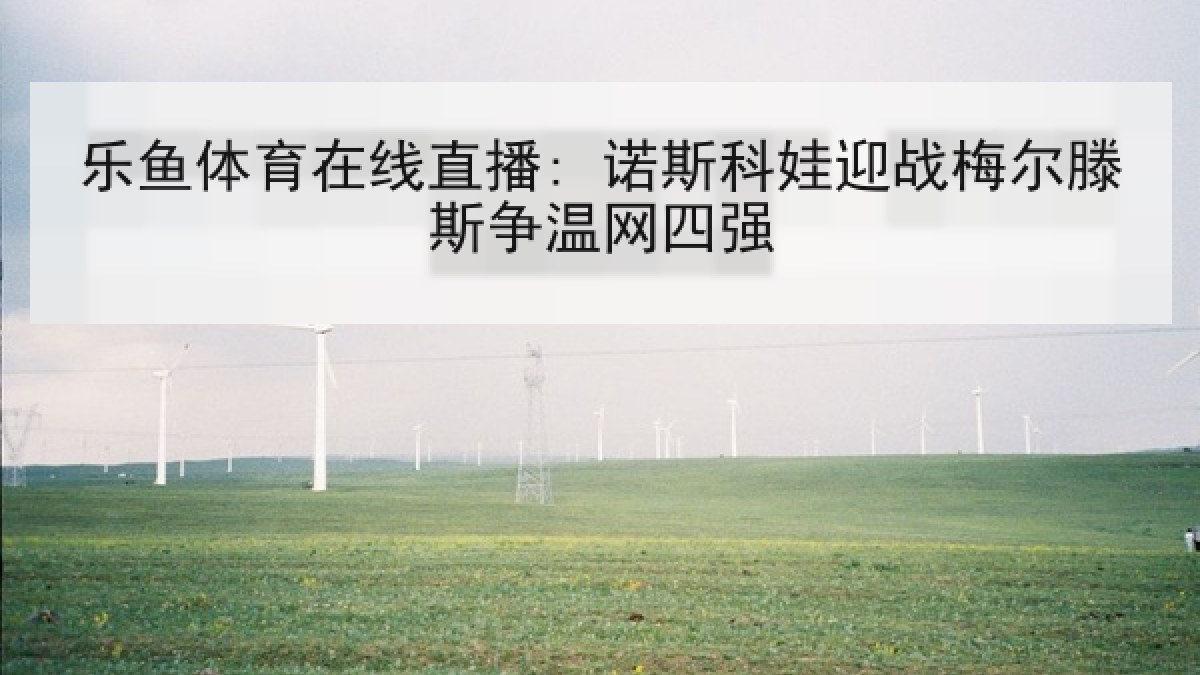 乐鱼体育在线直播: 诺斯科娃迎战梅尔滕斯争温网四强